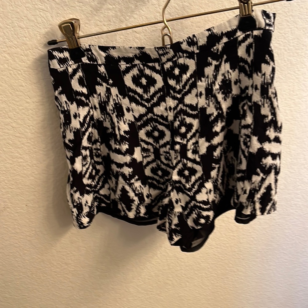 Black and white shorts